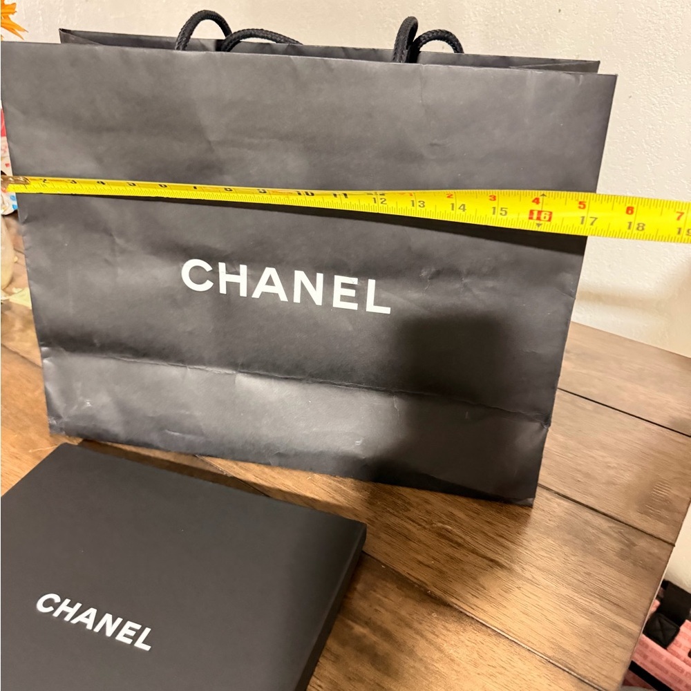 Chanel Black Shopping Bag and box